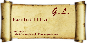 Guzmics Lilla névjegykártya